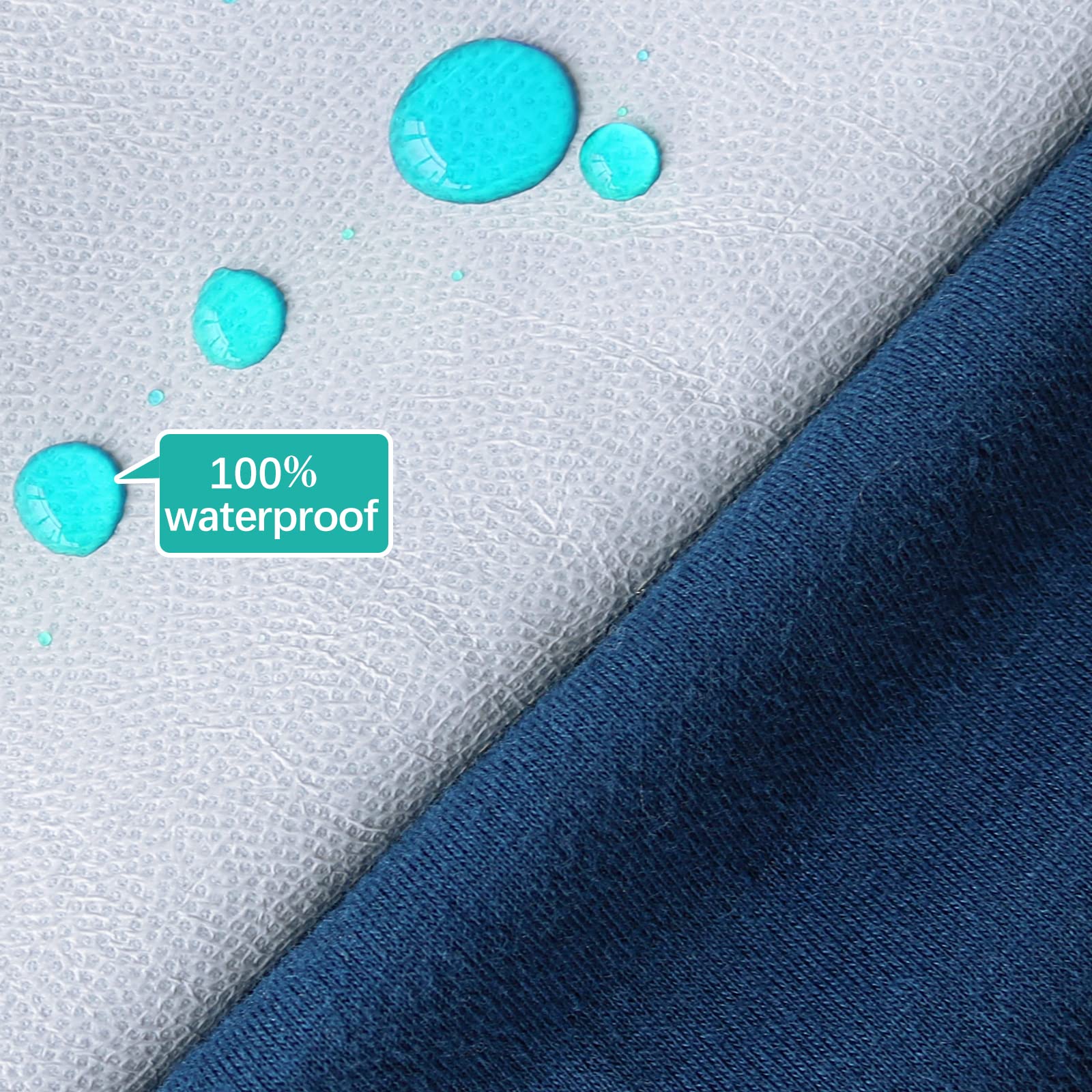 2 Pack Twin Mattress Protector Waterproof, Noiseless & Soft Coverage Mattress Fitted Sheet Twin with Deep Pocket up to 14", Super Breathable & Easy Wash Twin Size Mattress Protector