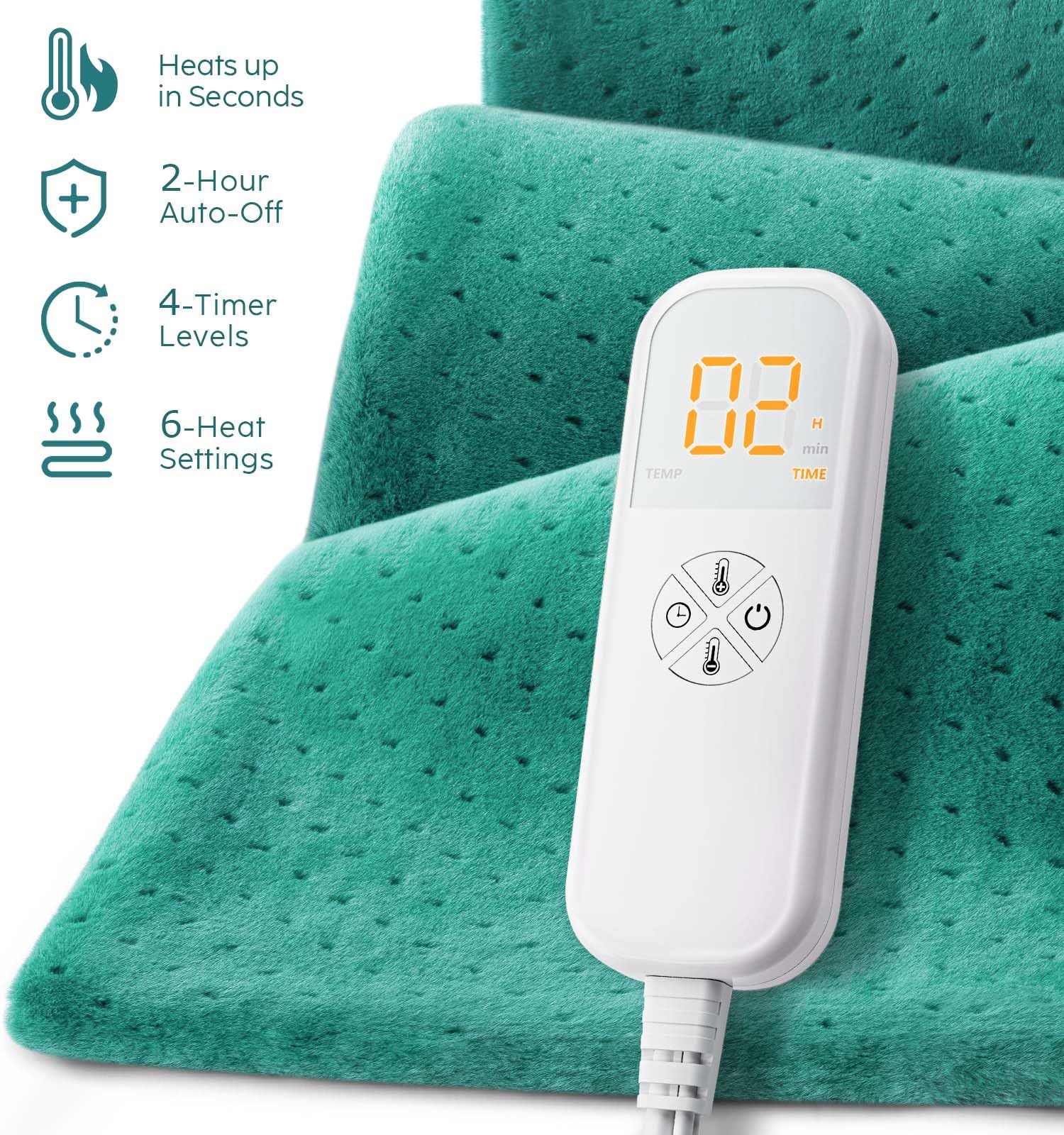 Fathers Day Dad Gifts from Daughter, Heating Pad for Back Pain & Cramps - Ultimate Pain Relief & Versatile Gift for Women, Men - Ideal for Christmas, Soft Machine Wash Fabric, King Size 12"x24"