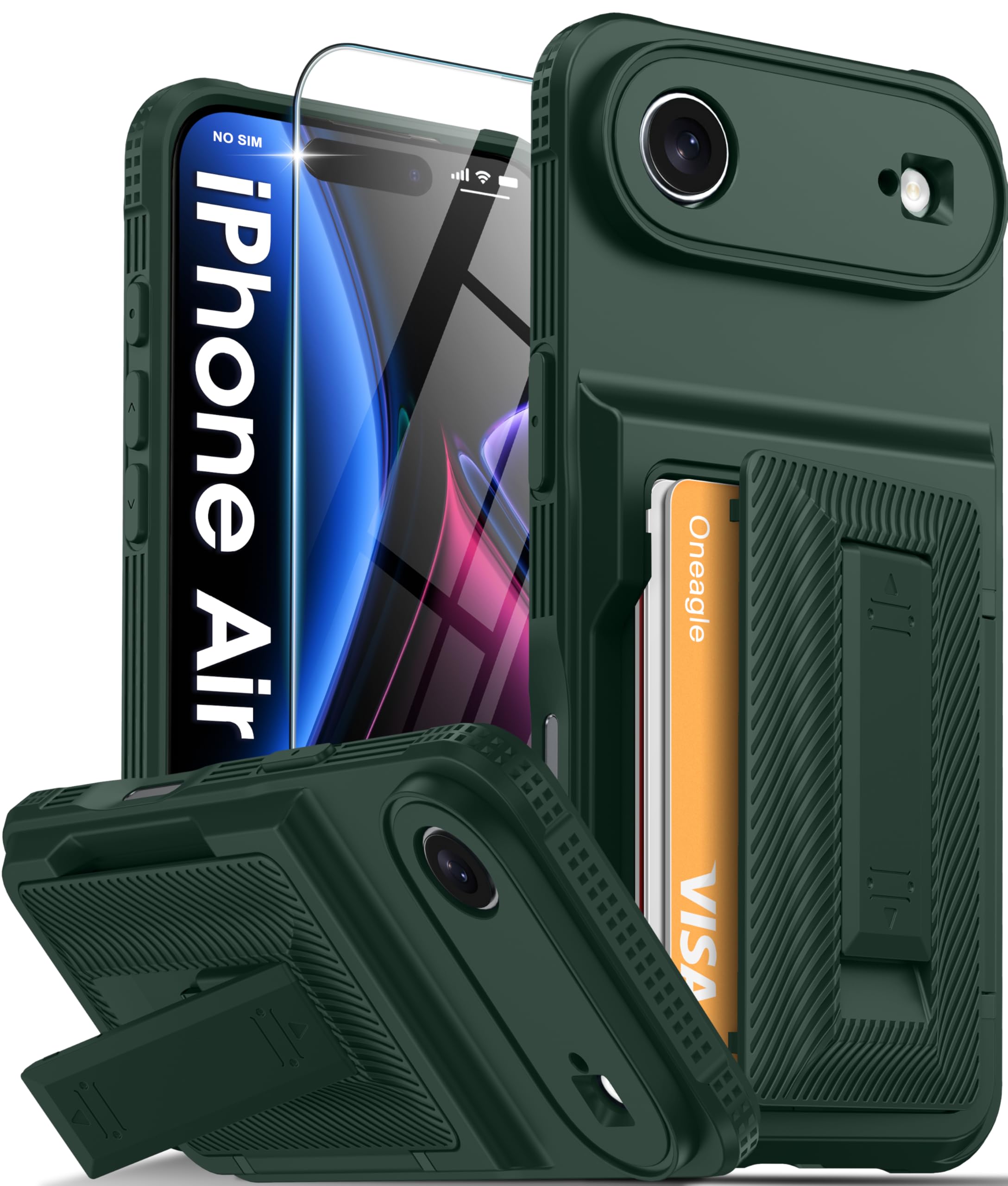 Oneagle Wallet for iPhone 16 Pro Max Case with Card Holder (4-5 Cards) [RFID Blocking] [Privacy Screen Protector] Full Camera Protection & Kickstand, 15FT Shockproof Phone Case for iPhone 16 Pro Max