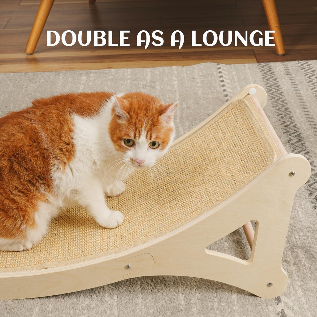 PETKARAY Couch Corner Cat Scratcher, 28.5" Sisal Scratching Post for Cats | Corner Wall Scratch Pad for Furniture Protection, Large Vertical Cat Scratching Post with Plush Base