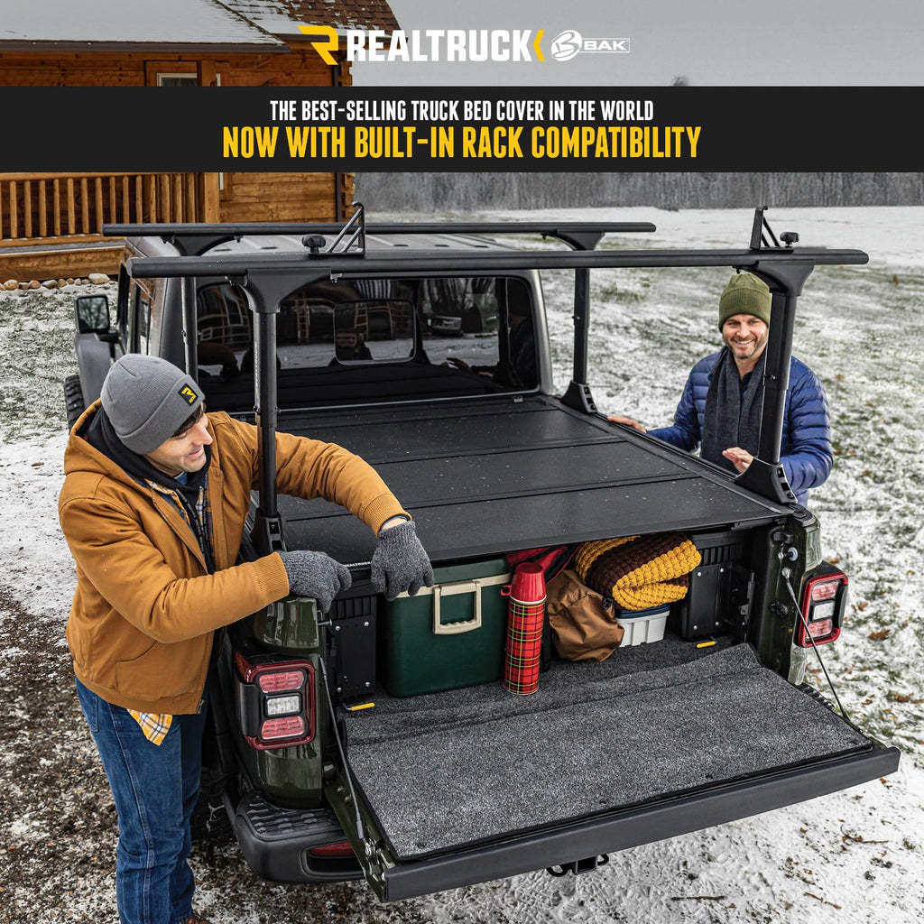 RealTruck BAK BAKFlip F1 Hard Folding Truck Bed Tonneau Cover | 772133 | Fits 2020-2026 Chevy/GMC Silverado/Sierra 2500/3500HD 6' 10" Bed (82.2")