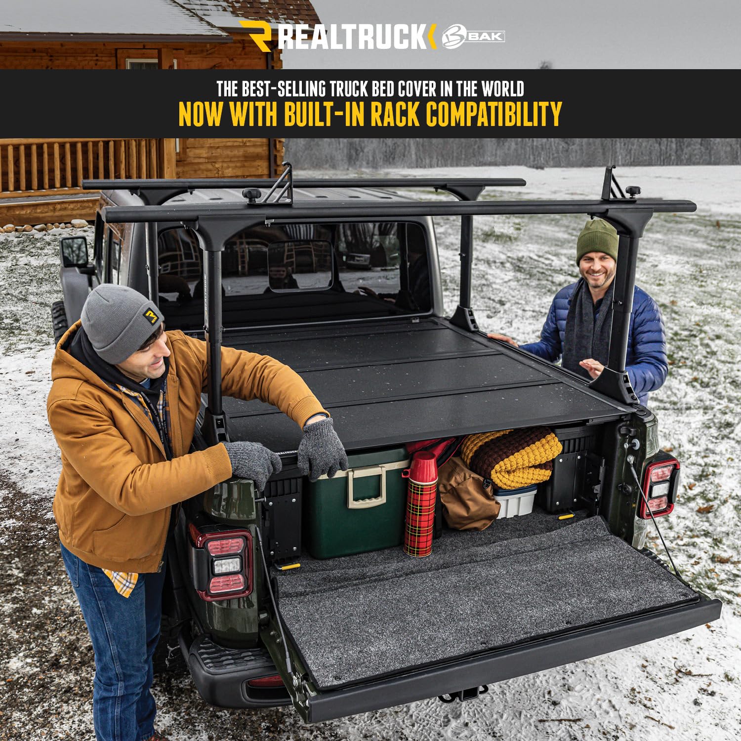 RealTruck BAK BAKFlip F1 Hard Folding Truck Bed Tonneau Cover | 772133 | Fits 2020-2026 Chevy/GMC Silverado/Sierra 2500/3500HD 6' 10" Bed (82.2")