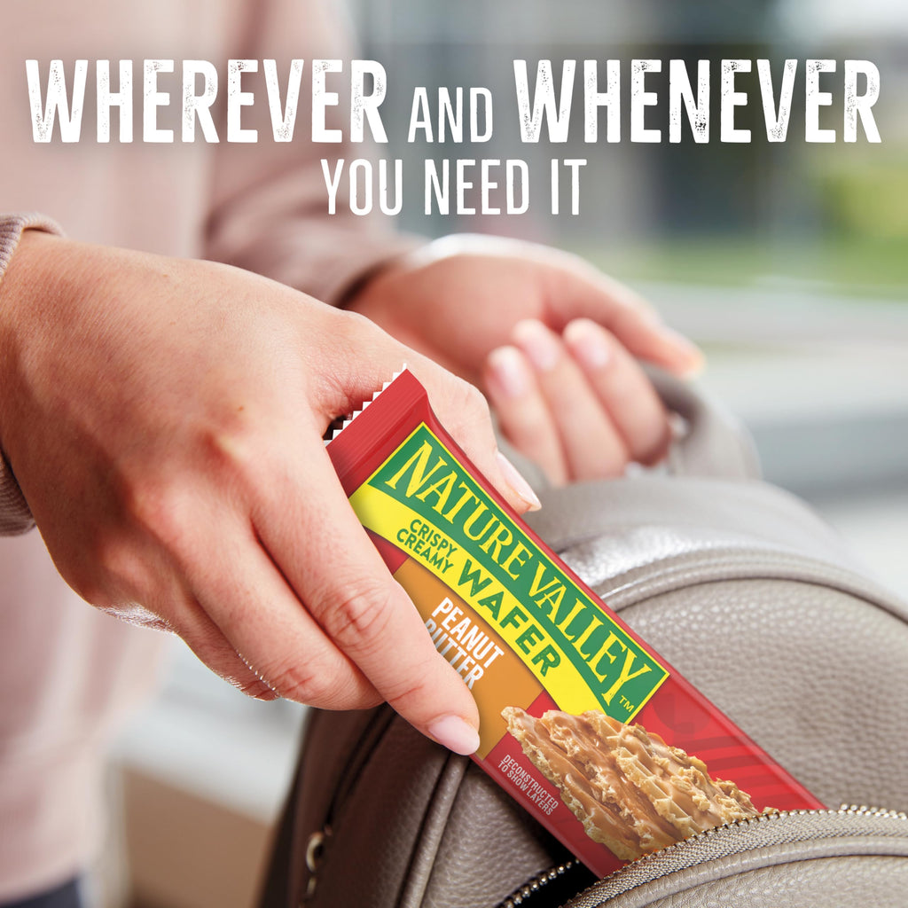 Nature Valley Crispy Creamy Wafer Bars, Blueberry, Whole Grain, 5 Bars, 6.5 oz