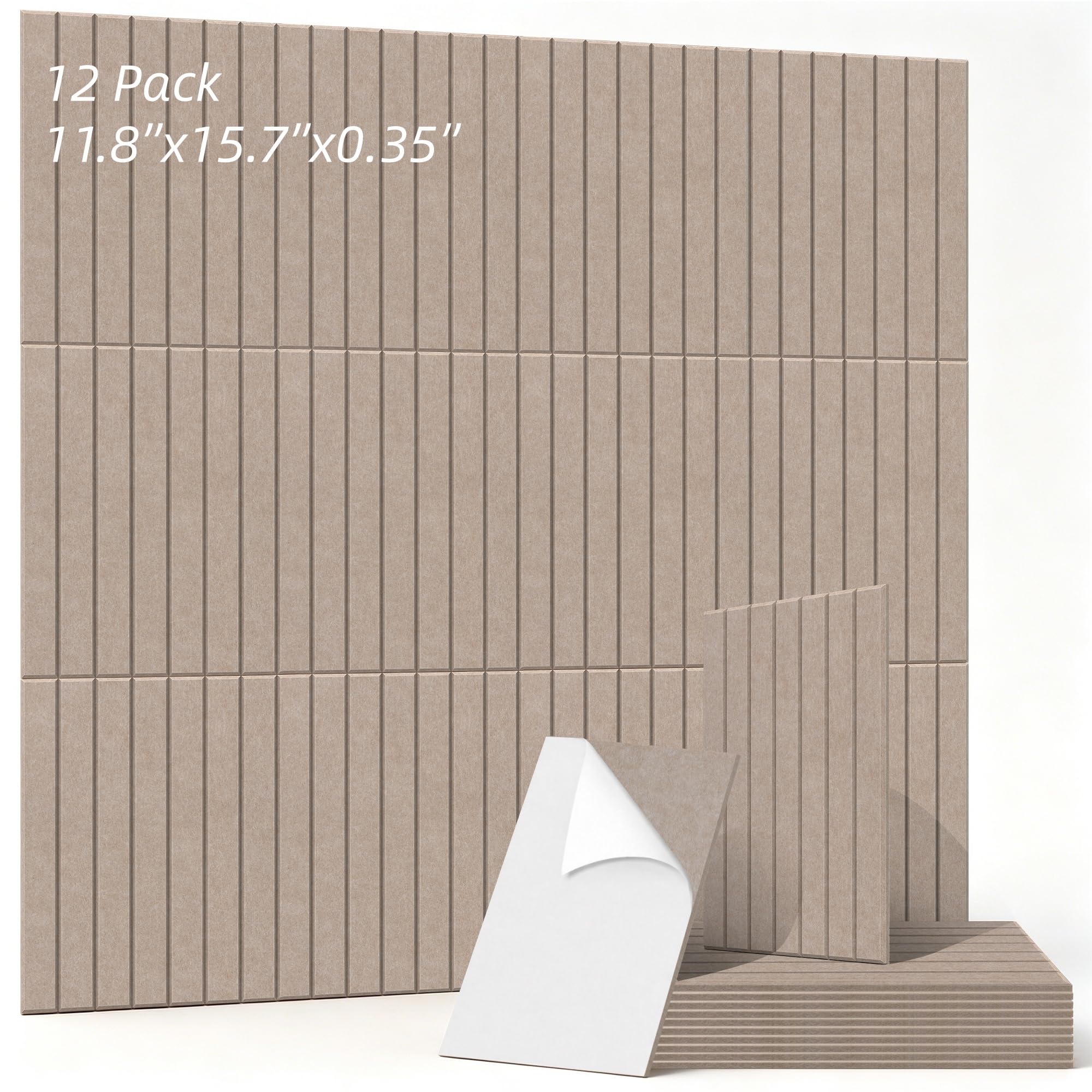 Art Acoustic Panels for Wall,5 Pack Sound Absorbing Panels,47.2” x 23.6” Soundproof Wall Panels,High-Density Acoustic Wall Panels,Decorative Sound Panels with Wood-Look