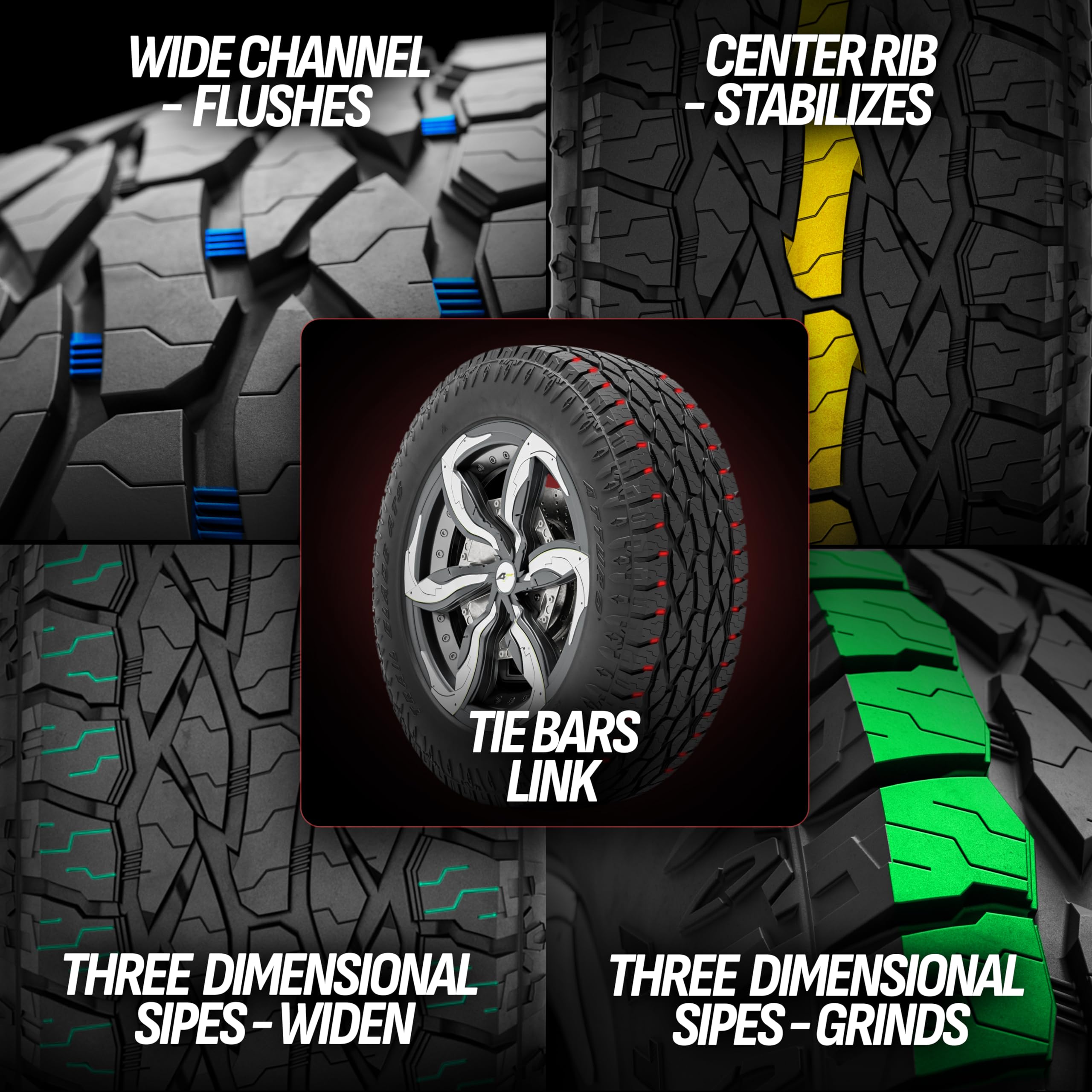 ATTURO Trail Blade A/T All-Terrain Tire, 30x9.50R15LT 104S