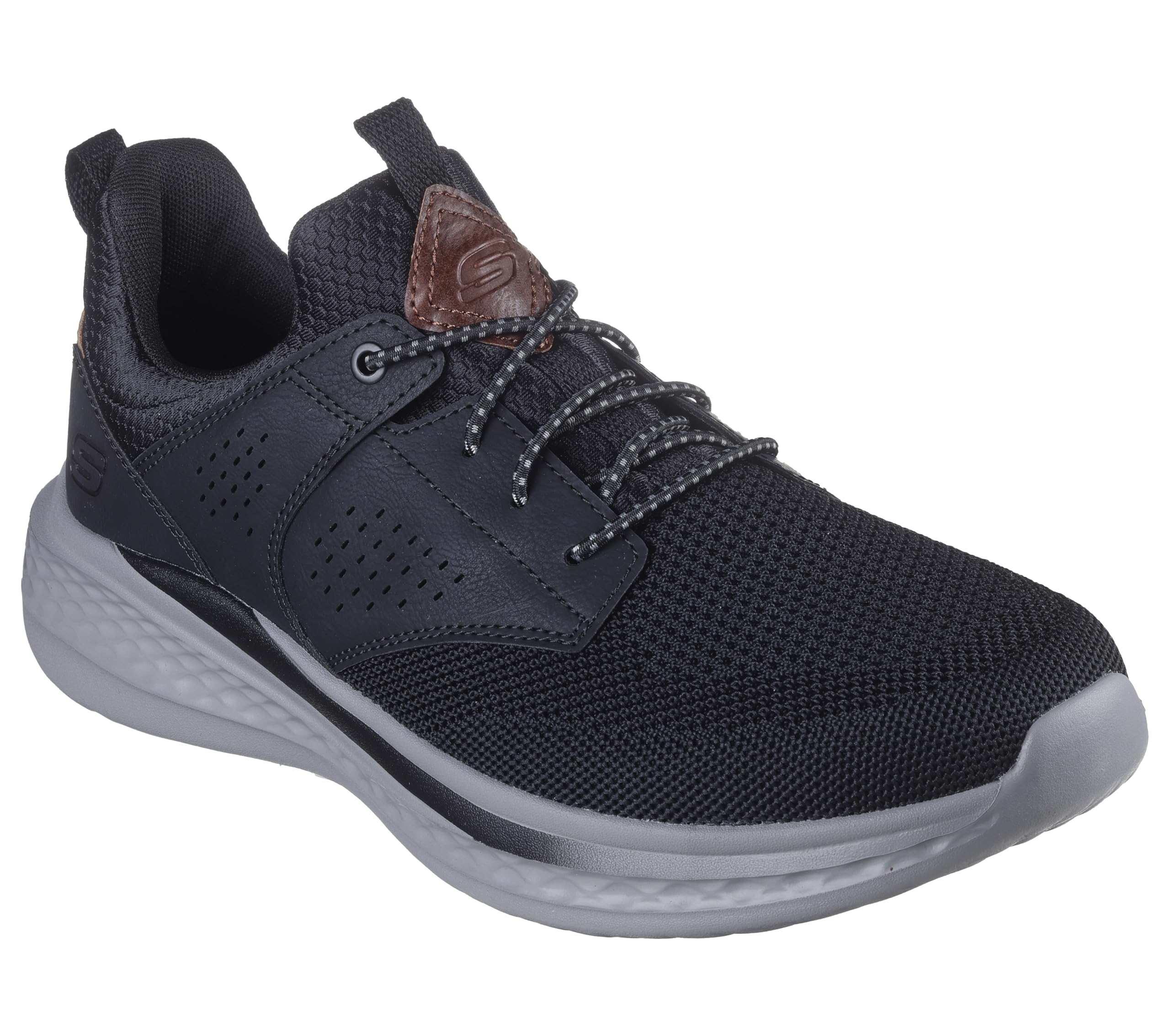 Skechers Men's Streetwear Slade - Breyer Knitted Mesh Bungee Lace W/Quarter Cage Slip On