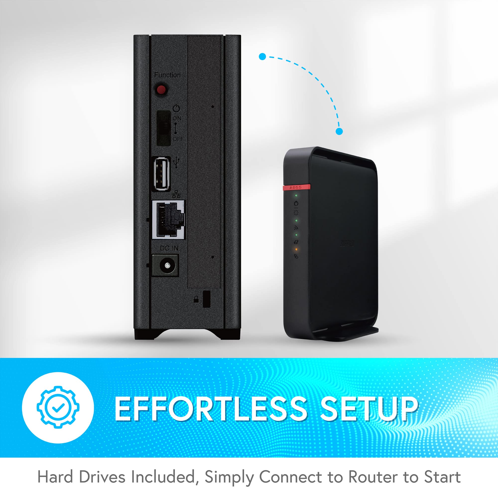 BUFFALO LinkStation 210 2TB 1-Bay NAS Network Attached Storage with HDD Hard Drives Included NAS Storage that Works as Home Cloud or Network Storage Device for Home