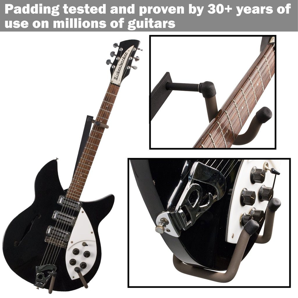 String Swing Guitar Holder Low-Profile Wide-Body for Horizontal Flat Wall Mount - 1 Piece Unit CC151-LPW-FW