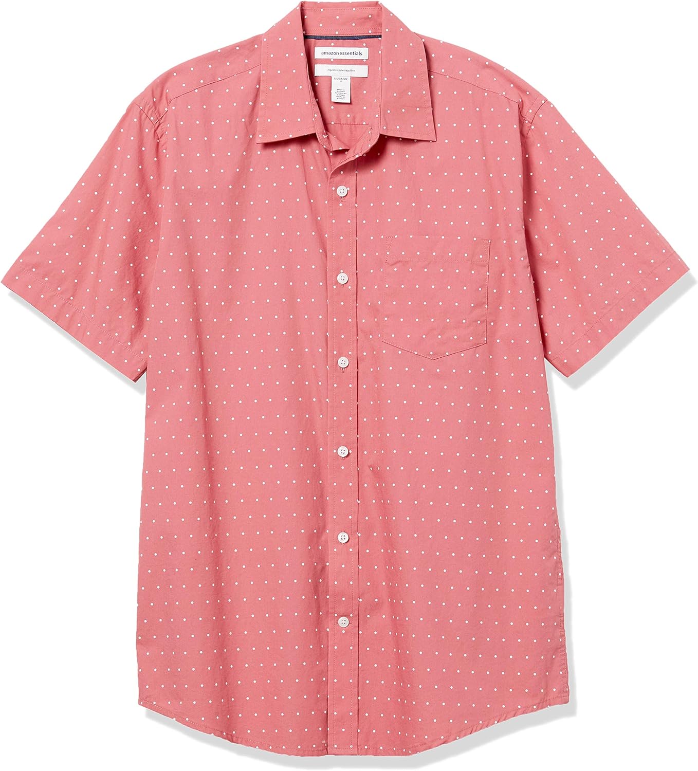 Amazon Essentials Men's Regular-Fit Short-Sleeve Poplin Shirt