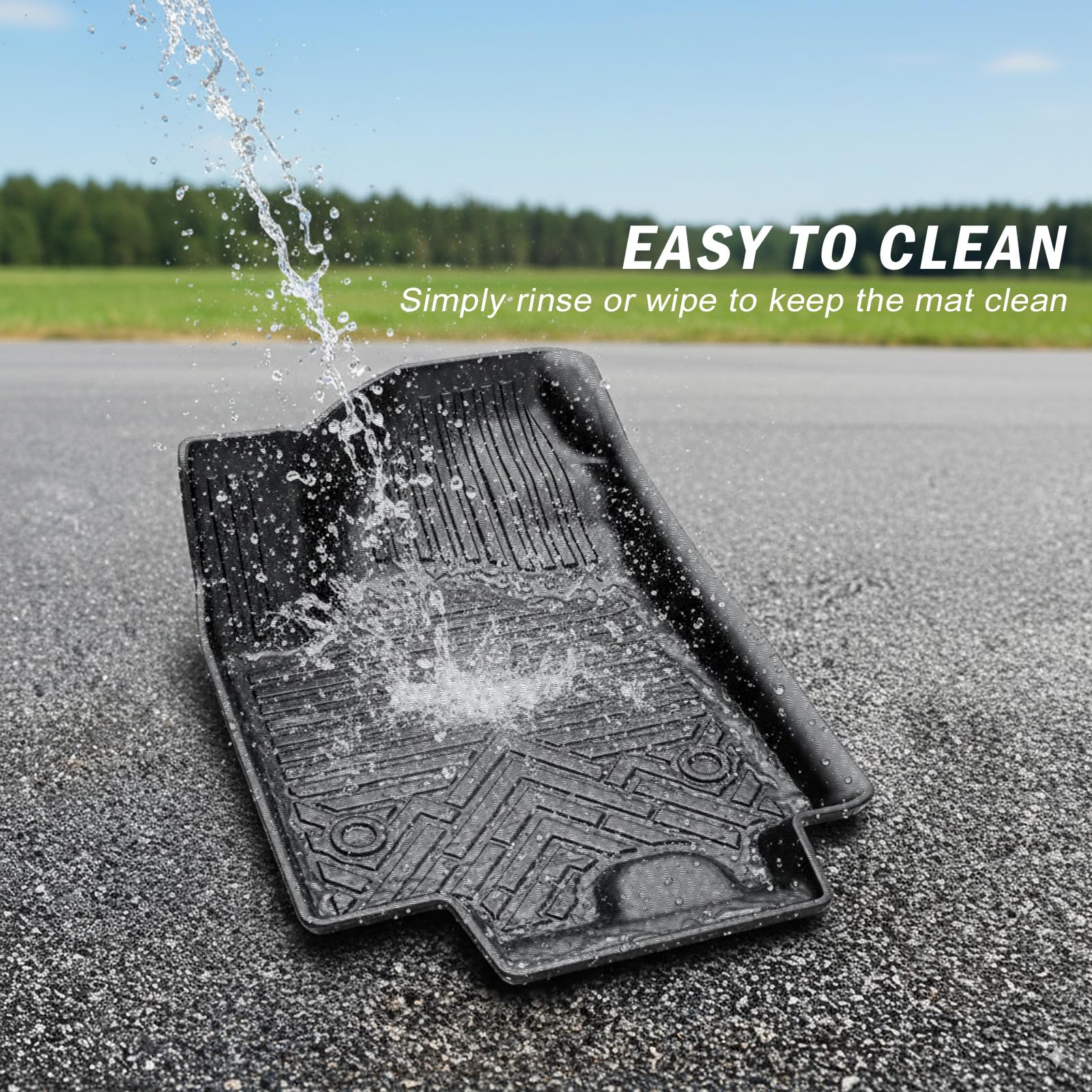 KUST Floor Mats for Tesla Model S Accessories 2012-2024 2025 (Not for Plaid/Long Range) Custom Fit Floor Liners A ll Weather Protection 1st & 2nd Row High Edge Non-Slip