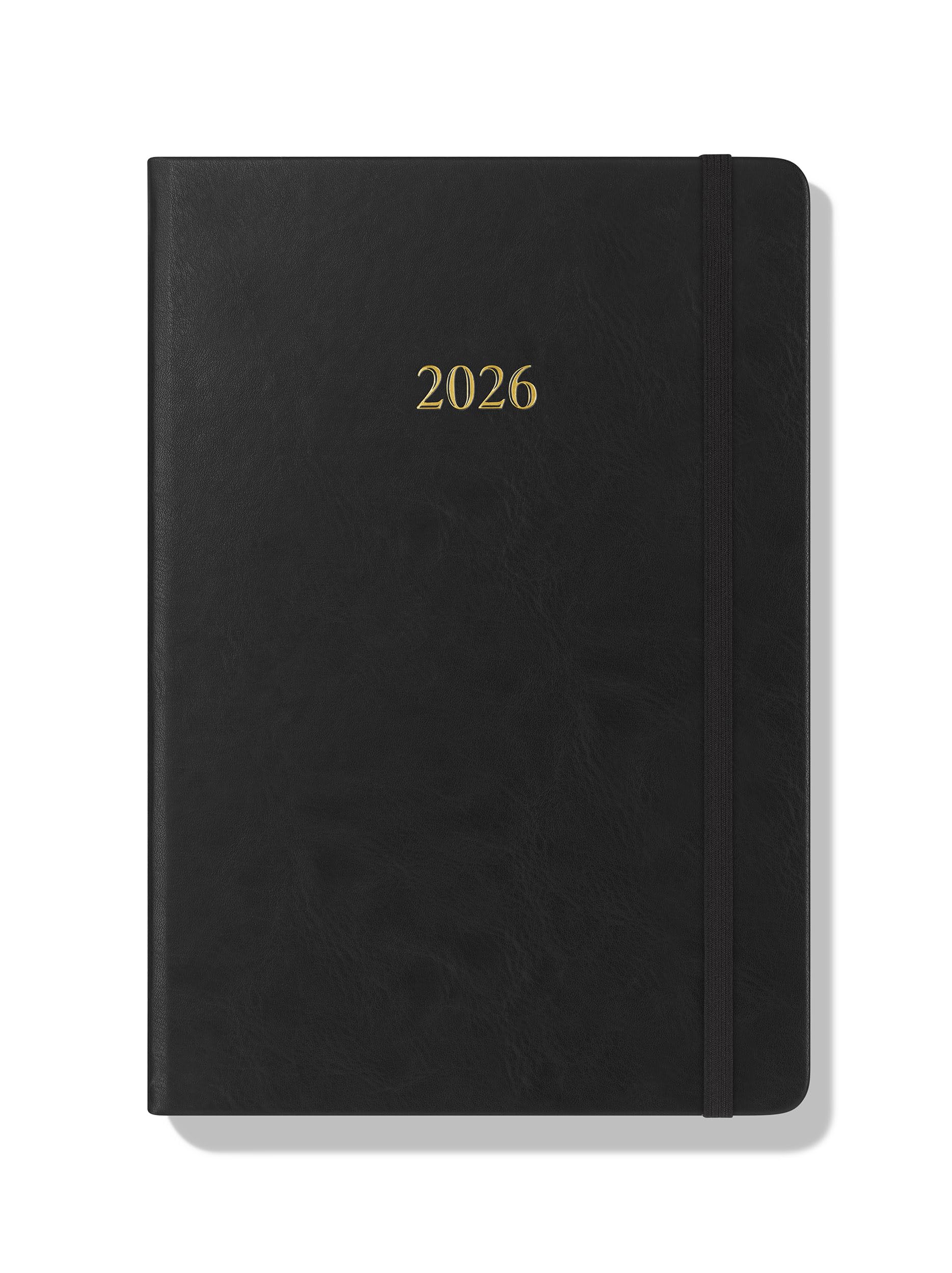 Wykeham's Executive 2026 Daily Journal Planner – US Public Holidays & Format – Customization Available (Brown, 6" x 4.5")