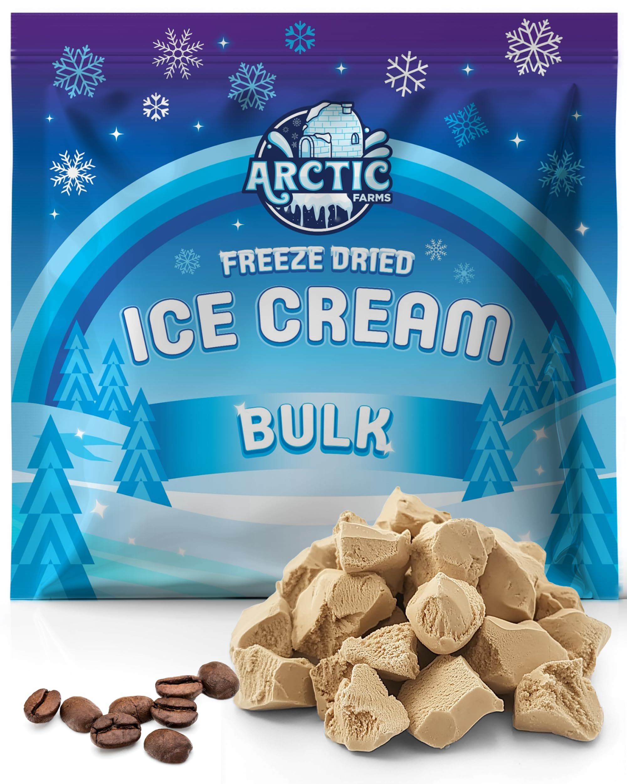 Arctic Farms Freeze Dried Ice Cream Bits Bagged and Boxed - Does Not Melt (1lb, S'mores)