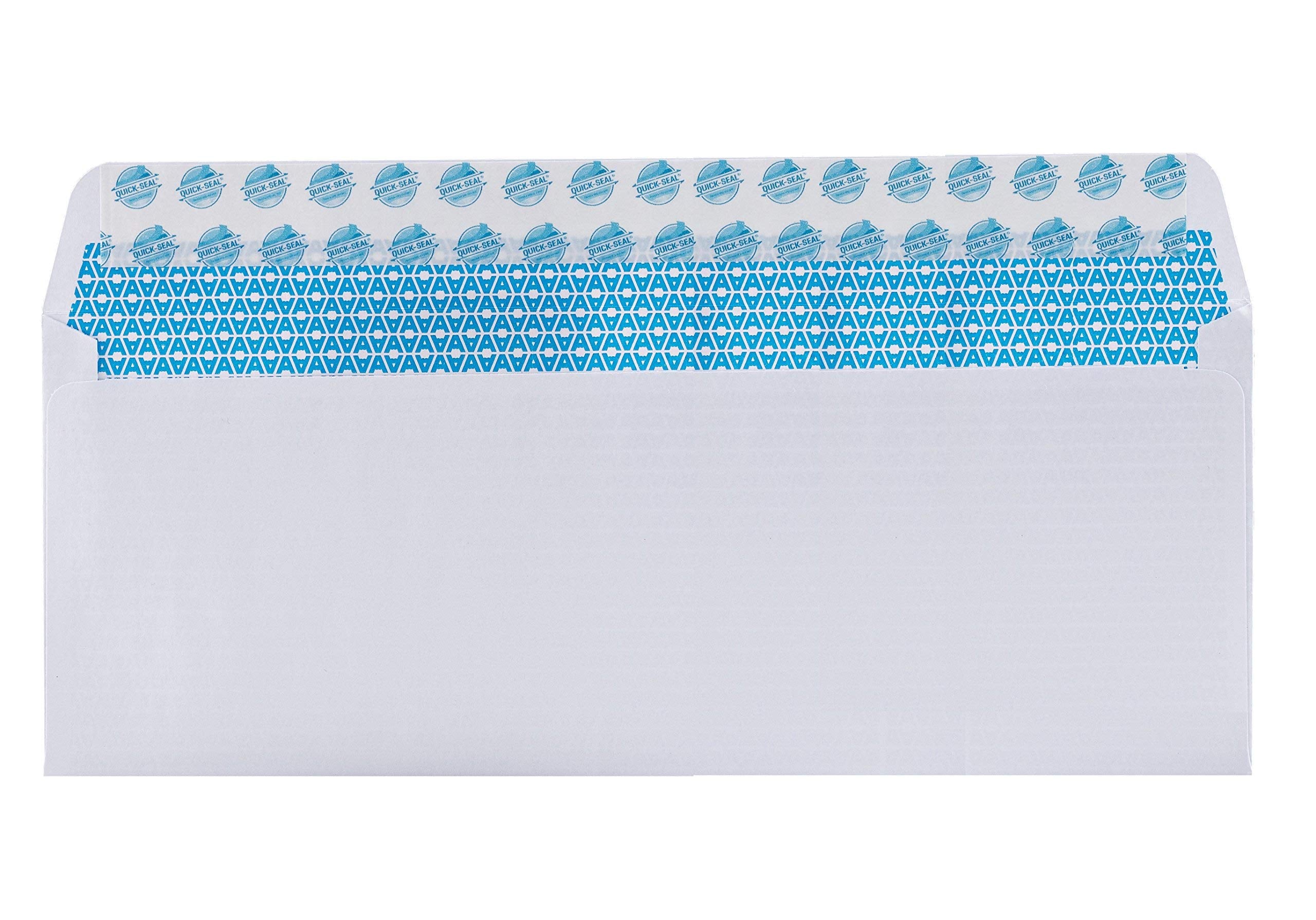 Aimoh 100#10 Custom Printed Security Tinted Self-Seal Envelopes – Personalized with Logo and Address/Return Address Imprinted - Size 4-1/8 X 9-1/2" - White - 24 LB - 100 Count (74100)