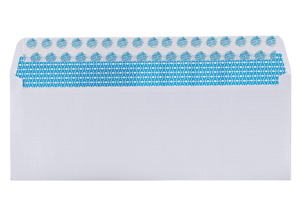 Aimoh 100#10 Custom Printed Security Tinted Self-Seal Envelopes – Personalized with Logo and Address/Return Address Imprinted - Size 4-1/8 X 9-1/2" - White - 24 LB - 100 Count (74100)