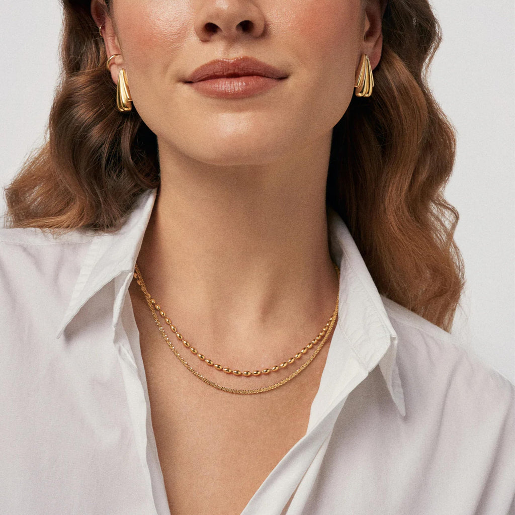 Hey Harper Gold Necklace For Women Trendy Necklace - 14K Golden PVD Coating Waterproof & Sweatproof Non Tarnish Jewelry Chain Necklaces