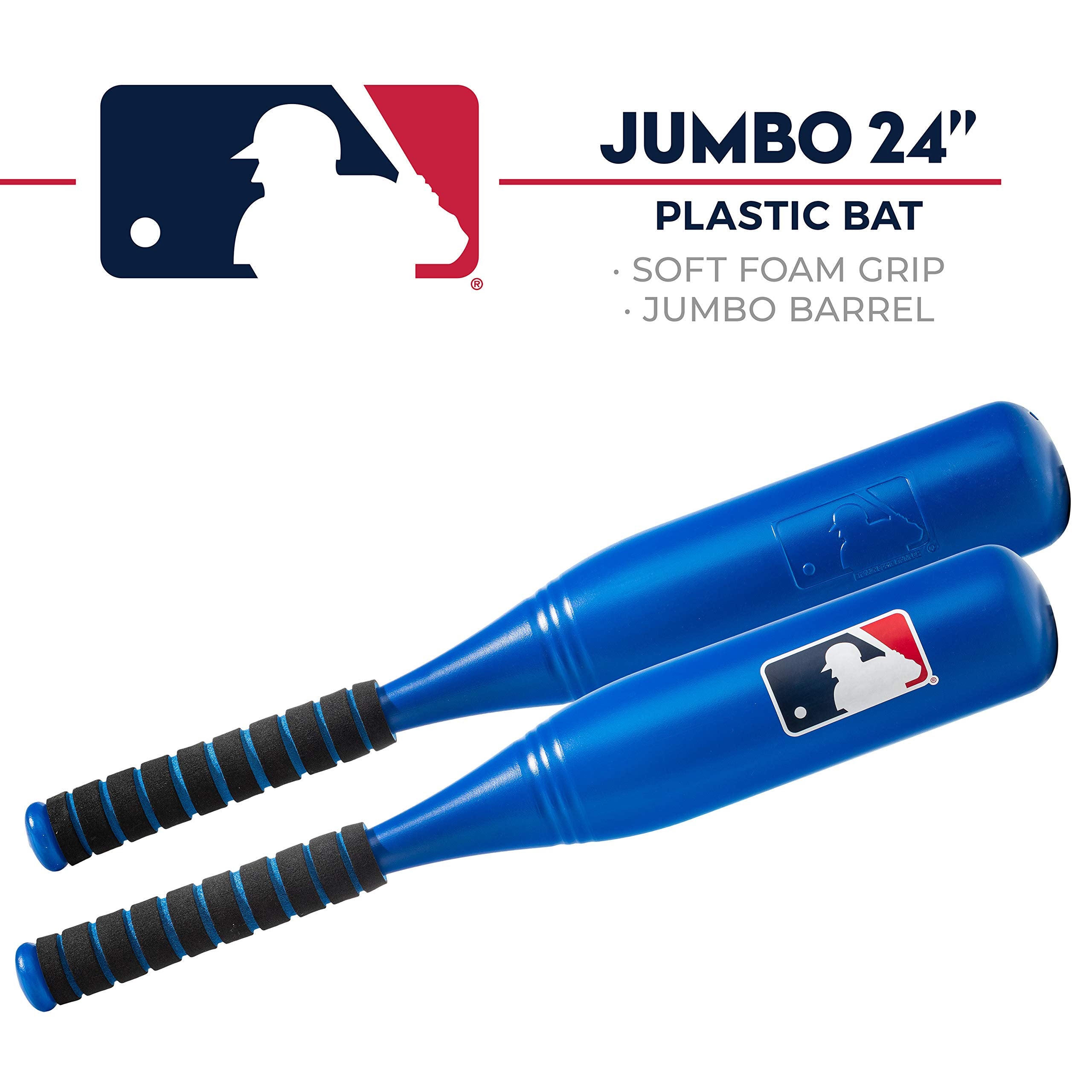 Franklin Sports MLB Jumbo Kids Plastic Baseball Bat - Backyard Bat with Large Barrel for Toddlers - Fat Plastic Bat