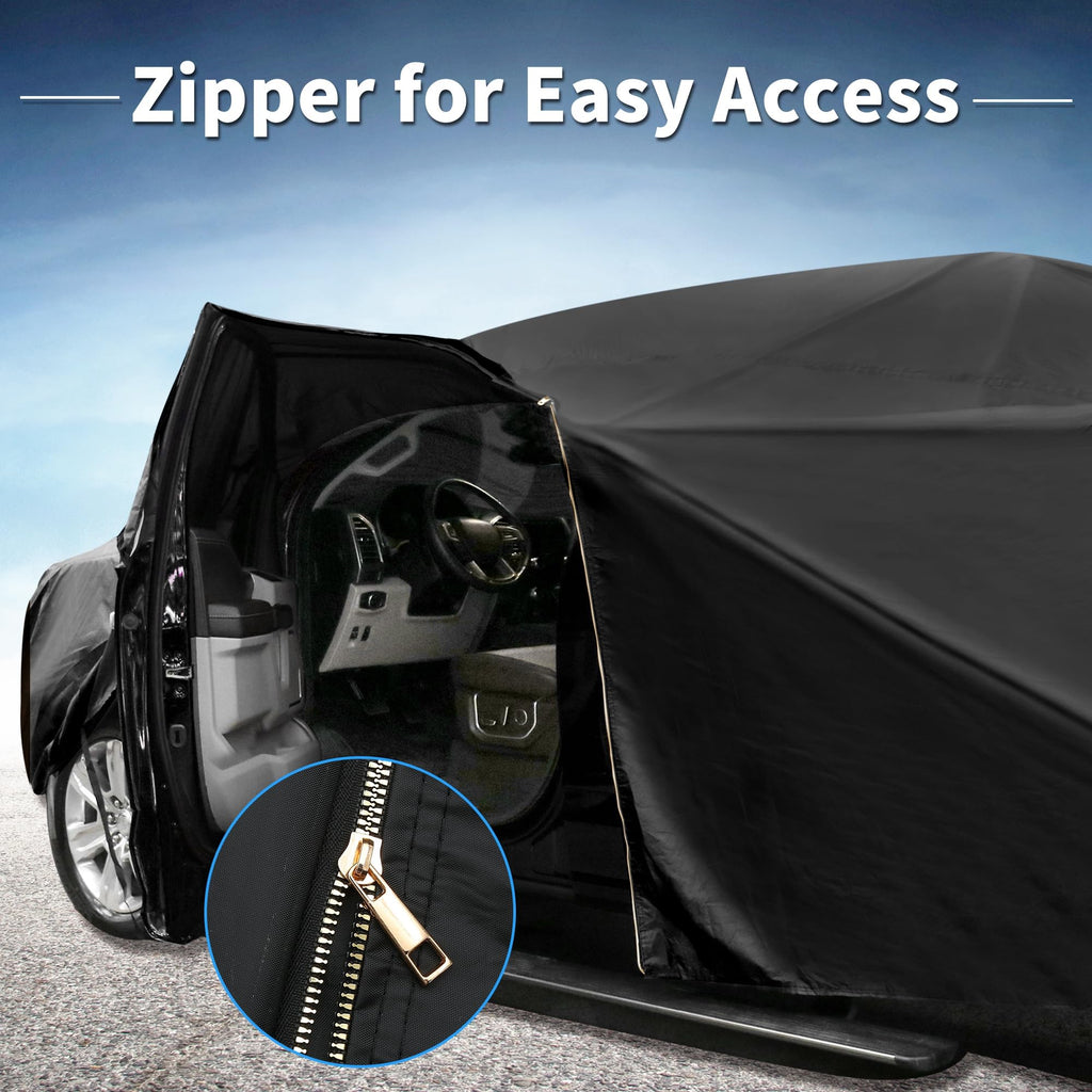 X AUTOHAUX Car Cover for Mini Cooper 2DR 2002-2021 210D-PU Outdoor Full Car Cover All Weather with Door Zipper