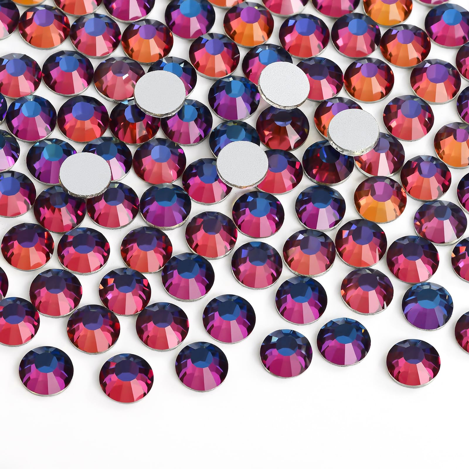 2880 Pieces Flatback Rhinestones Glue Fix Crystal Glass Diamantes Gems for Crafting Nail Art Crafts Decorations Clothes Shoes 1.4 mm (ss3, Amber)