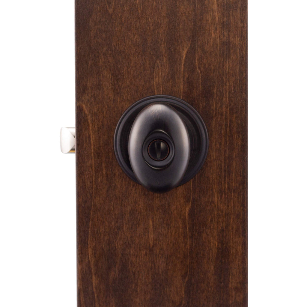 Copper Creek EK2090BC Egg Door Knob, Dummy Function, 1 Pack, in Black
