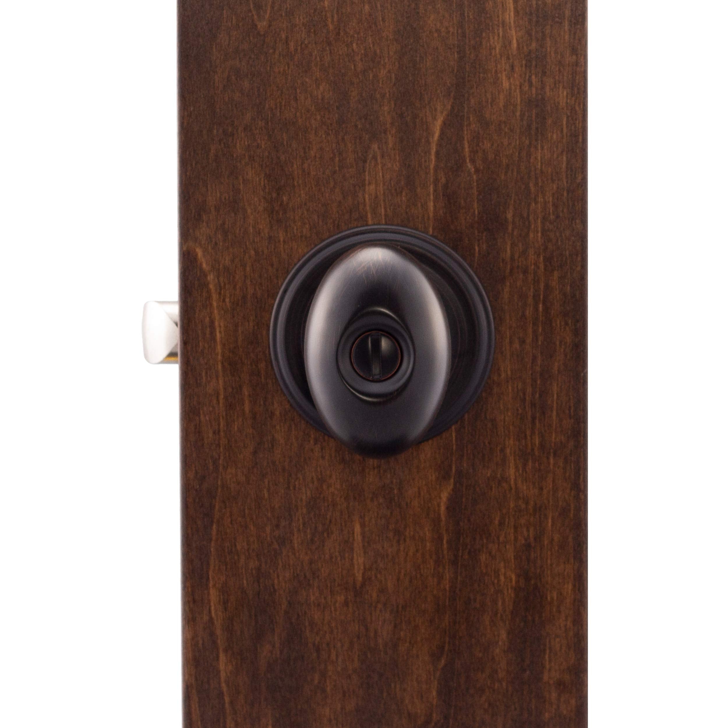 Copper Creek EK2090BC Egg Door Knob, Dummy Function, 1 Pack, in Black