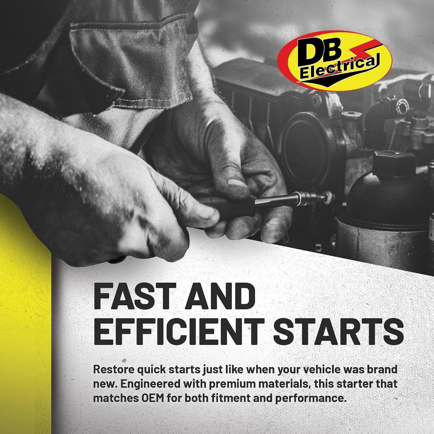 DB Electrical 410-22003 Starter Compatible with/Replacement for Briggs & Stratton, John Deere, and United Tech, Starter Motor for Lawn Mower, Agricultural Machinery, and Heavy Equipment
