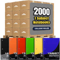 Trail maker Bulk Notebooks (2000 Pack), One Subject Notebooks College Ruled, 140 Pages (70 Sheets),Spiral Bulk Notebooks for Kids, School Supplies, Journaling, Note Taking, Students, and Work