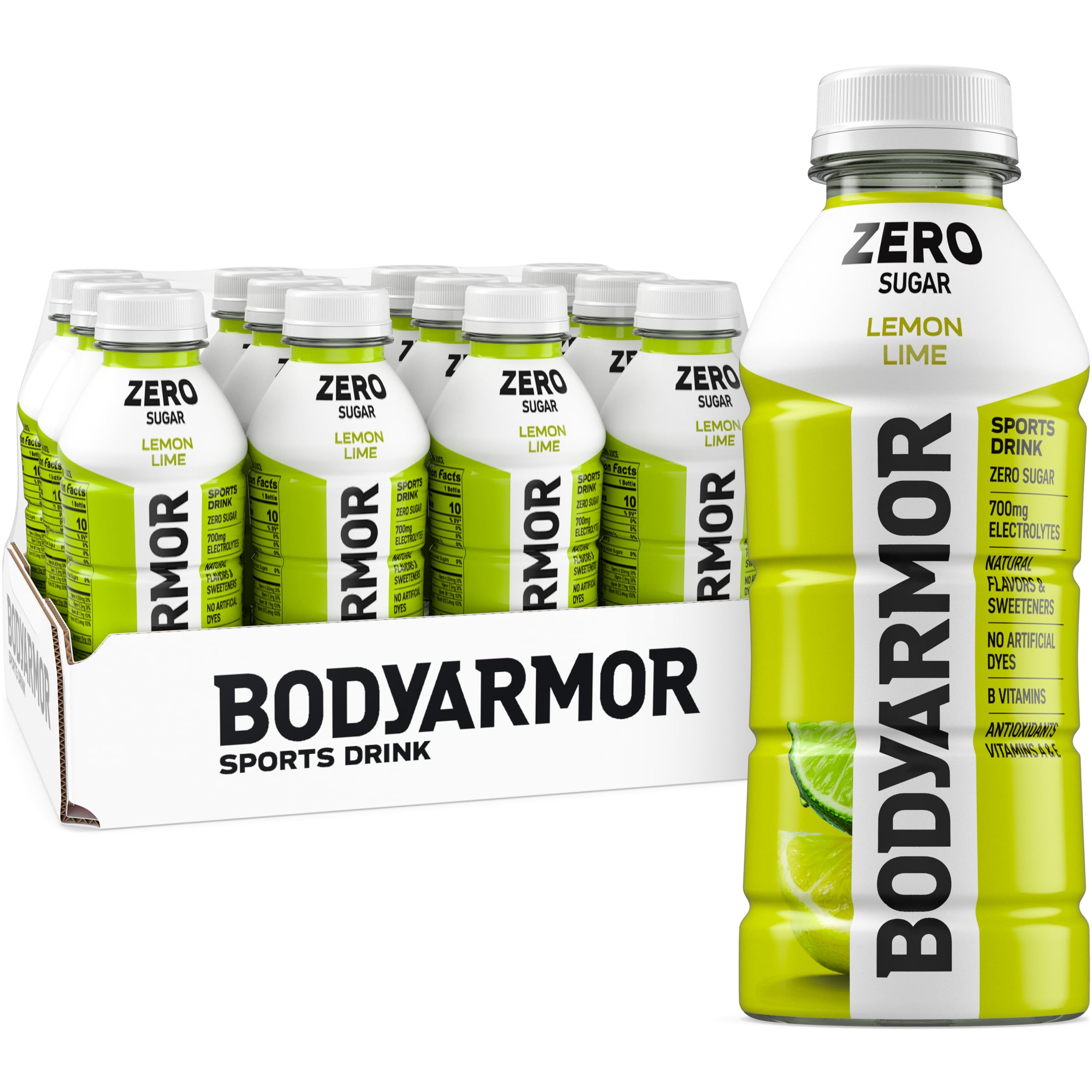 BODYARMOR Lyte Sports Drink Low-Calorie Beverage, Blueberry Pomegranate, Coconut Water Hydration, Natural Flavors with Vitamins, Potassium-Packed Electrolytes, 16 Fl Oz (Pack of 12)