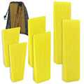 AR-PRO 6 Pack Tree Felling Wedges with Spikes for Safe Tree Cutting – 5.5” Wedges with Storage Bag; 6 Felling Dogs to Guide Trees Stabilize and Safely to Ground for Loggers and Fallers