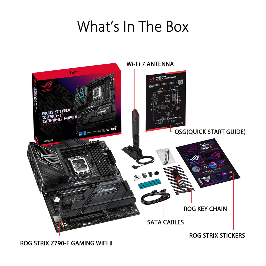 ASUS ROG Strix Z790-E Gaming WiFi 6E LGA 1700(Intel 14th,13th&12th Gen) ATX gaming motherboard(PCIe 5.0, DDR5,18+1 power stages,2.5 Gb LAN,Thunderbolt 4,5xM.2, 1xPCIe 5.0 M.2,Front panel USB 3.2 port)