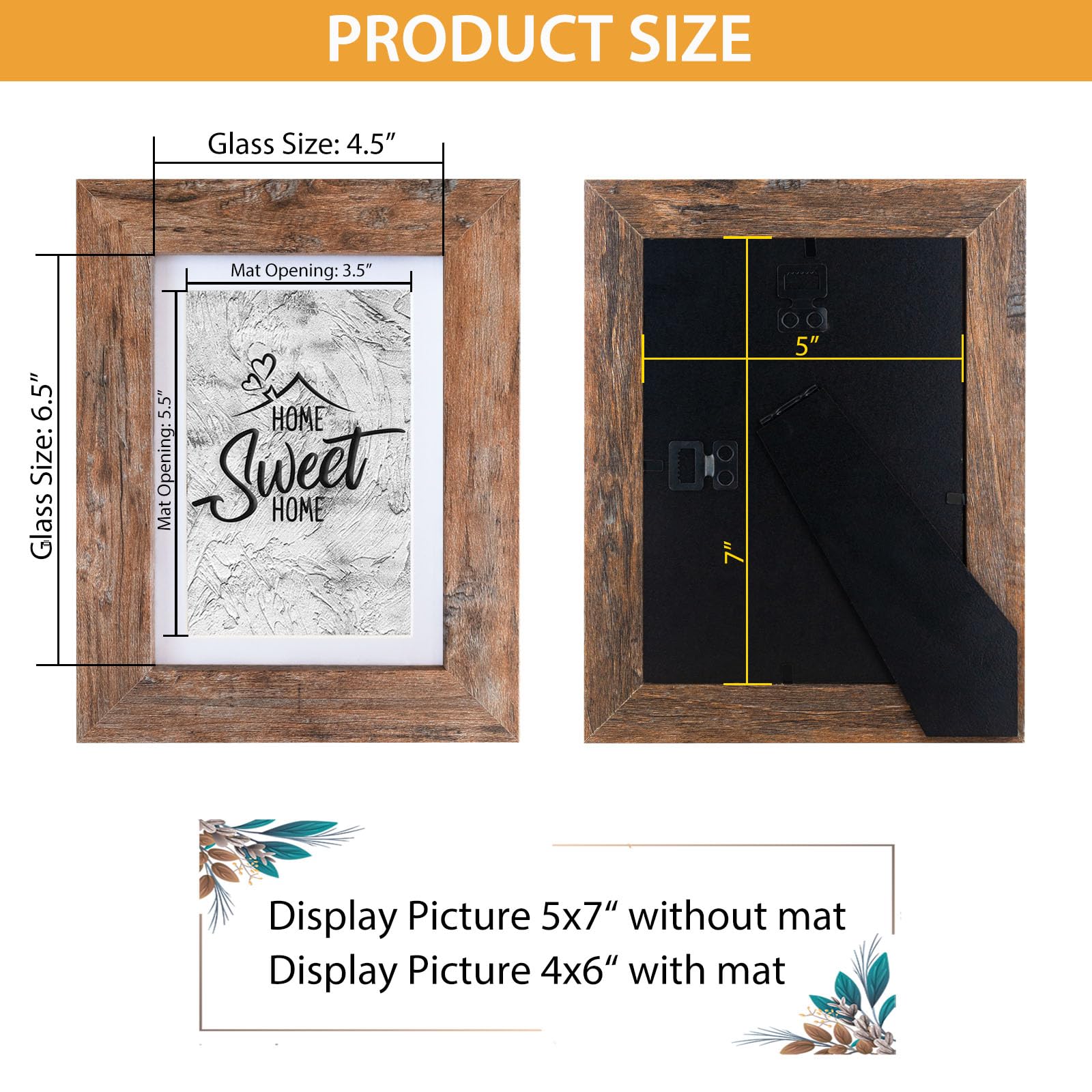 Califortree Black 11x14 Picture Frame - Display Photos 8x10 with Mat or 11x14 Without Mat - HD Glass Inside, Set of 2