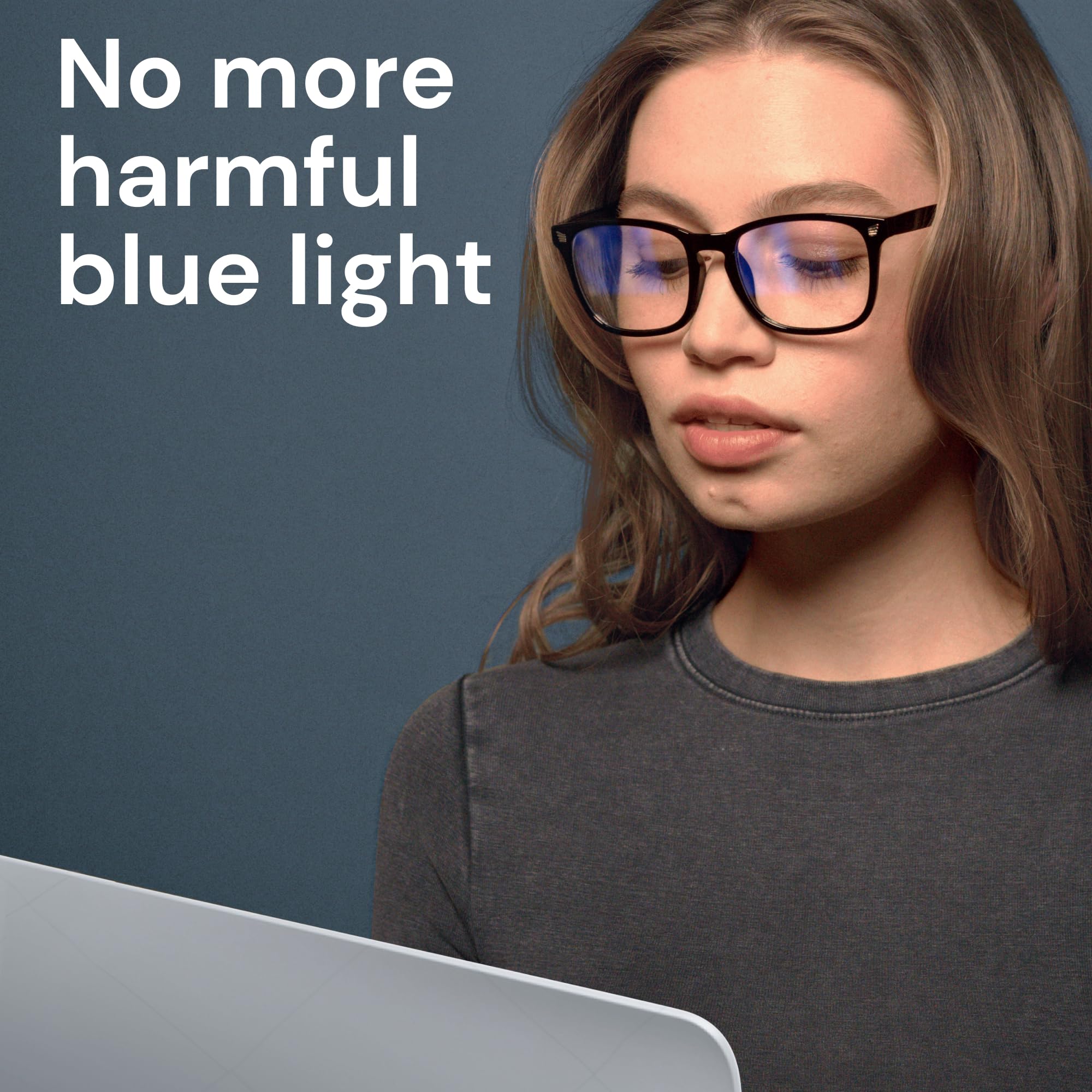 Gaoye Transparent, Clear Blue Light Glasses for Computer & Gaming - Anti UV Ray Lenses, Scratch-Resistant & Comfort Fit