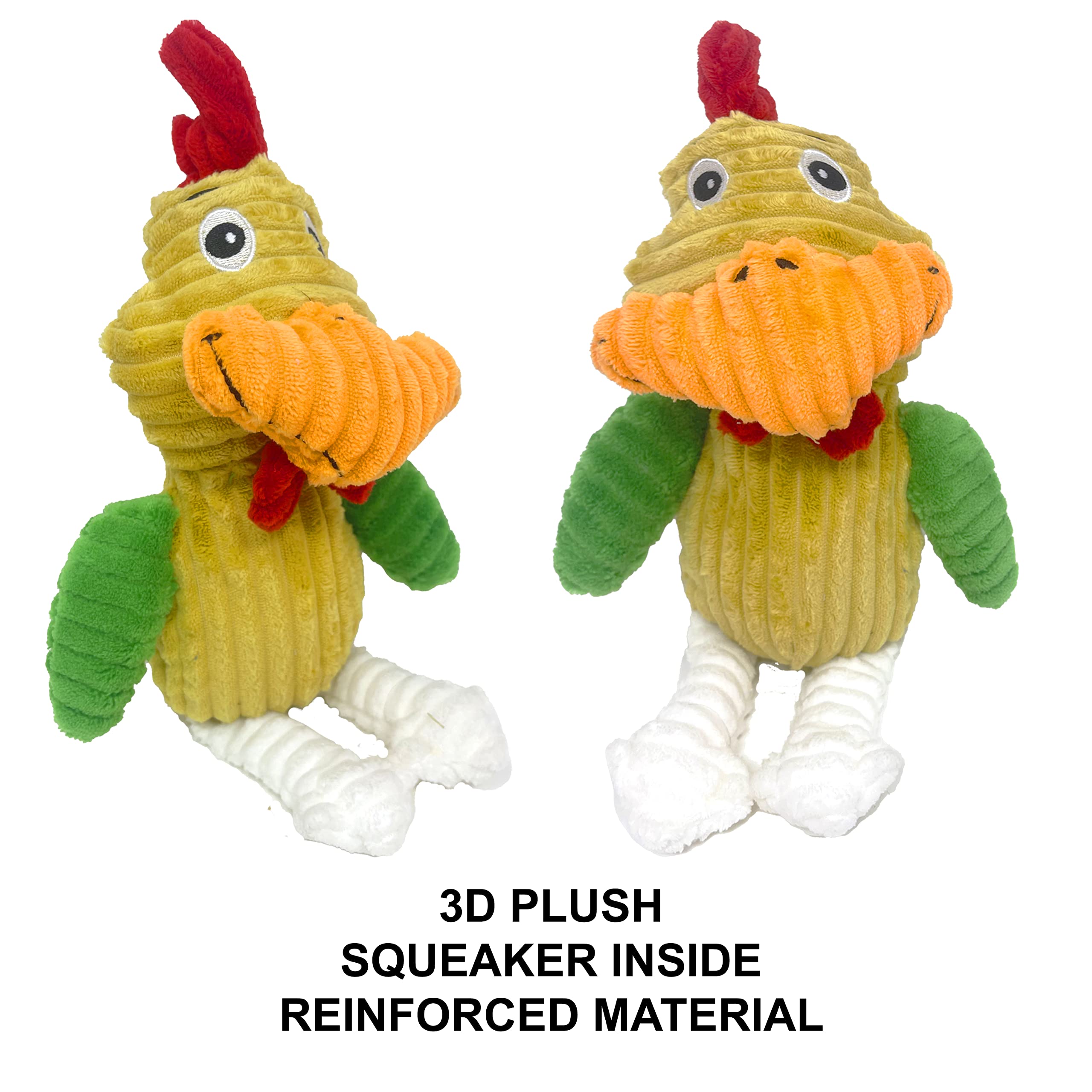 Jalousie Multipack Dog Squeaky Toys Strong Almost Indestructible, with Added Liner for Longer Play Dog Chew Toys (3 Pack - XLarge)