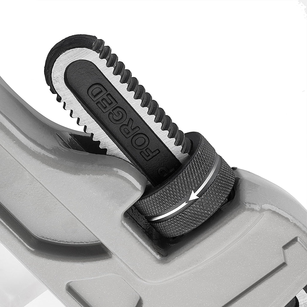DURATECH 8-inch Heavy Duty Aluminum Straight Pipe Wrench, Adjustable Plumbing Wrench, Drop Forged, Exceed GGG standard