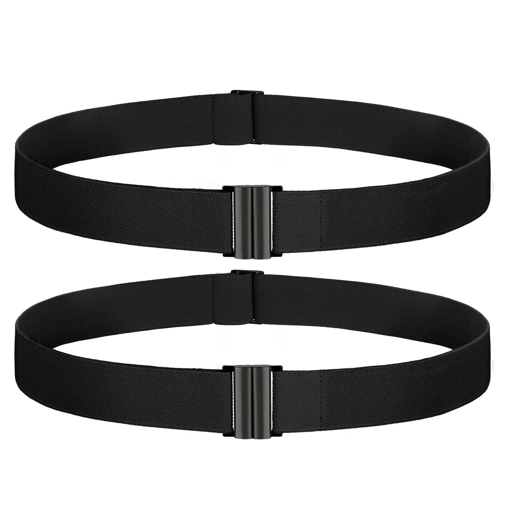 TOURZOO No Show Invisible Belt for Women/Men Elastic Web Strap Waist Stretch Belt with Flat Buckle for Jeans Pants Dresses