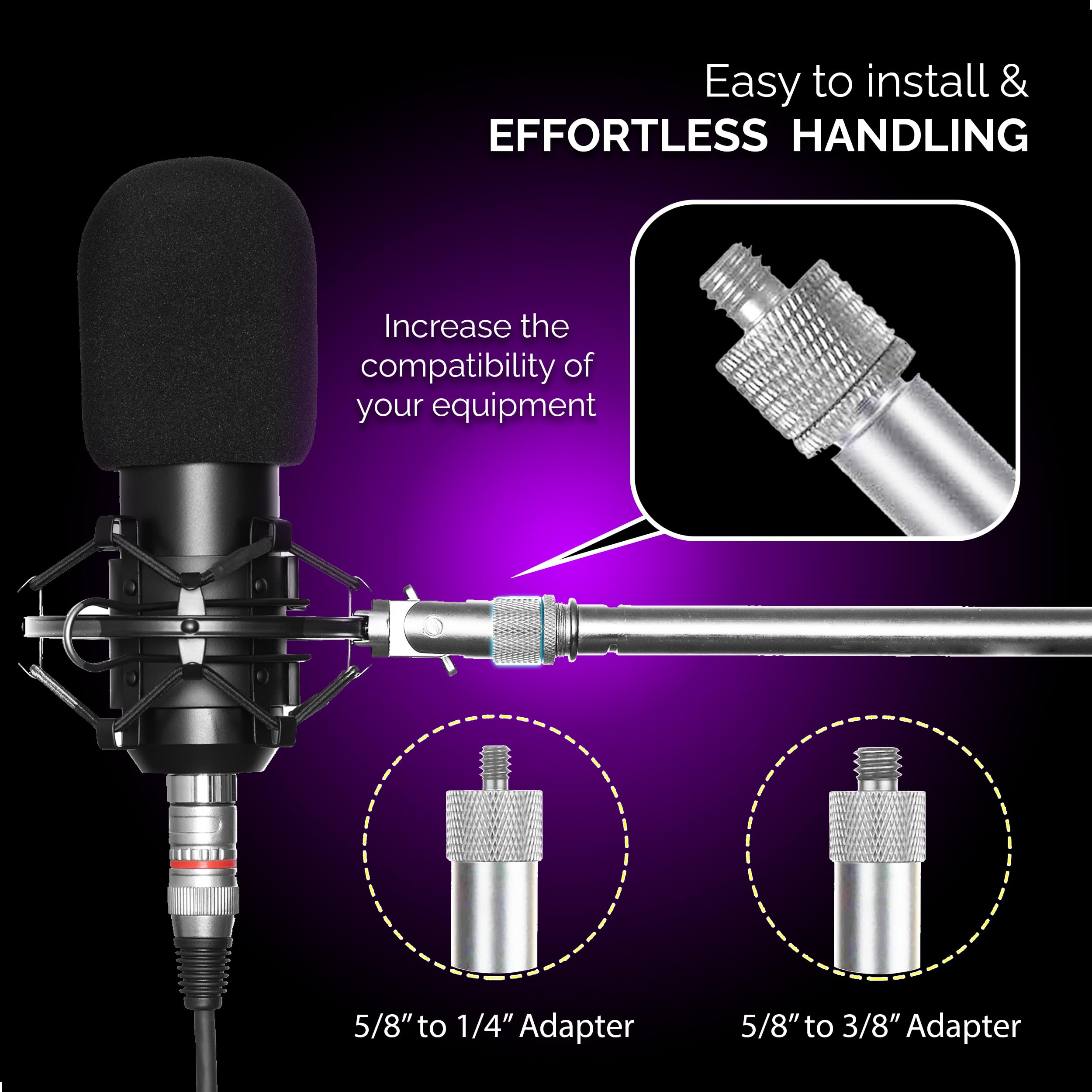 IXTECH Premium Microphone Boom Arm with Desk Mount, 360° Rotatable, Fully Adjustable, for Podcast, Video, Gaming, Radio, Studio, Recording, Sturdy and Universal VALIANT Model