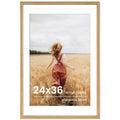 Fun Memories 5x7 Picture Frame with Mat for 4x6 Photo, Solid Elm Wood & Tempered Glass, Rustic Wall & Tabletop Display Frame, Grey, 1 Pack