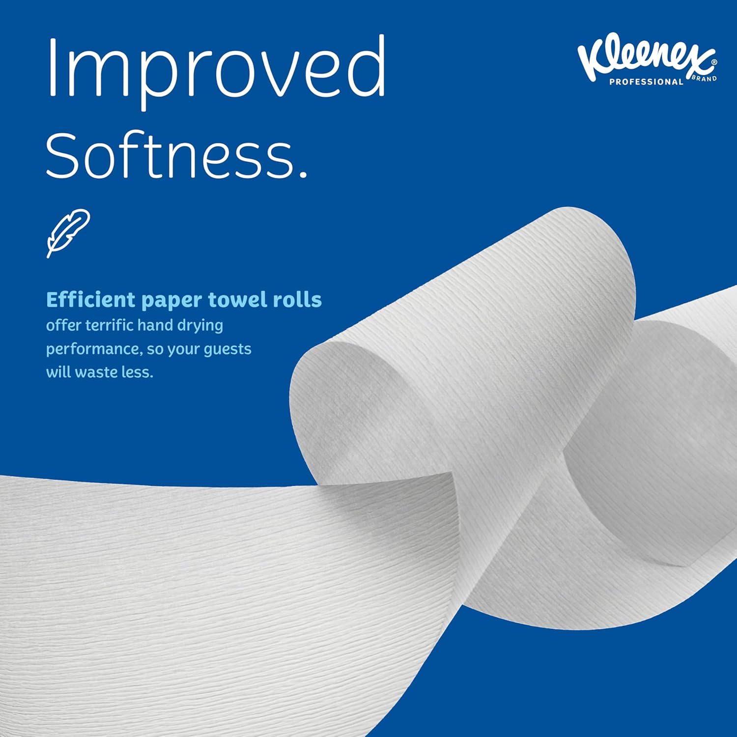 Kleenex Professional Universal Hard Roll Paper Towels, Bulk (01080), Hardwound 1.5" Core, Premium Absorbency Pockets, White (12 Rolls at 425' Each, 5,100'/Case)