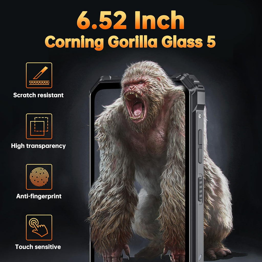 G1 Rugged Smartphone Unlocked - 24+256GB/1TB Android 15 Rugged Cellphones, 6.52” HD Display IP68/IP69K 10600mAh Battery 48MP Rear Camera Waterproof Phone, Fingerprint/Dual Sim/NFC 2025