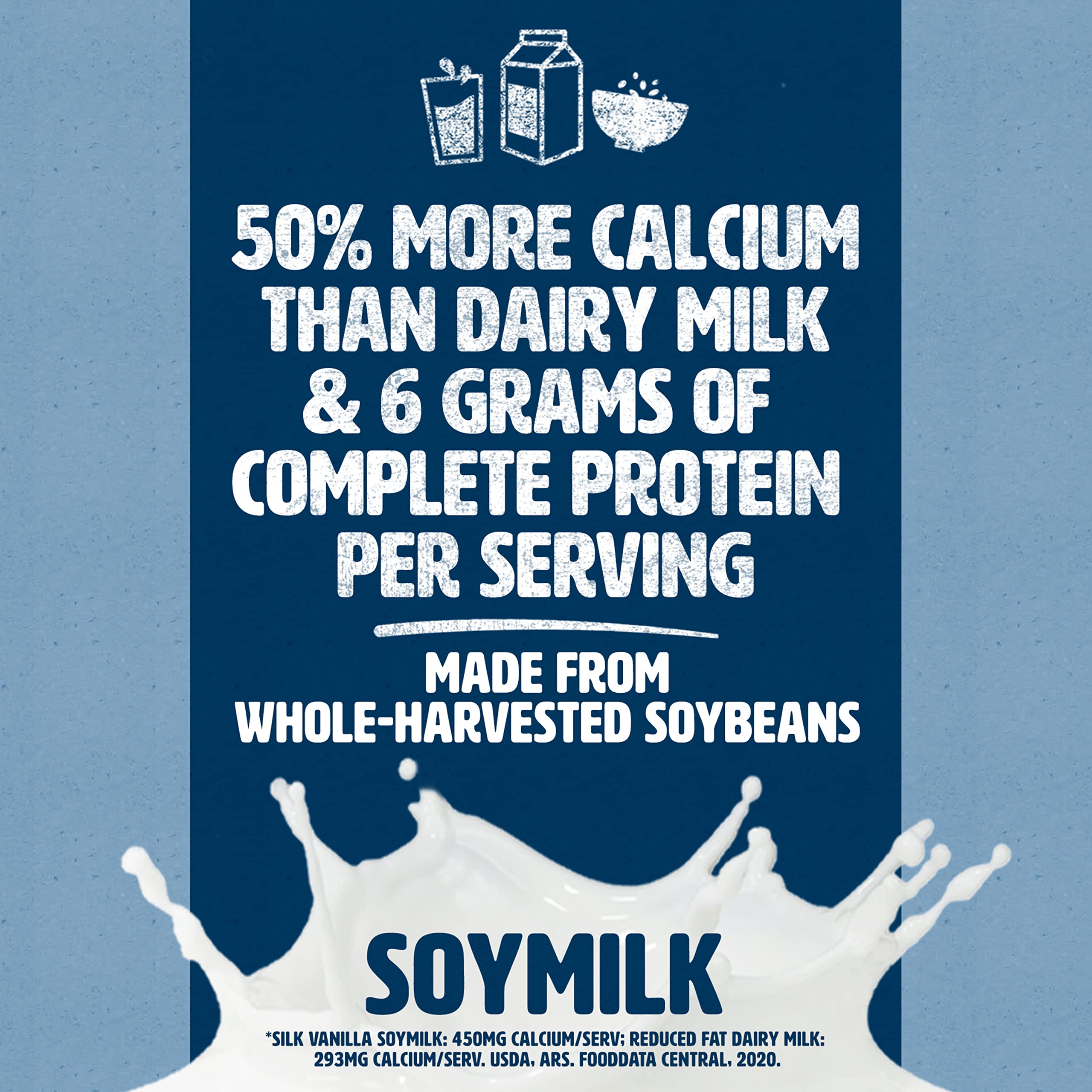 Silk Almond Milk, Vanilla, 8 Ounce (Pack of 12)