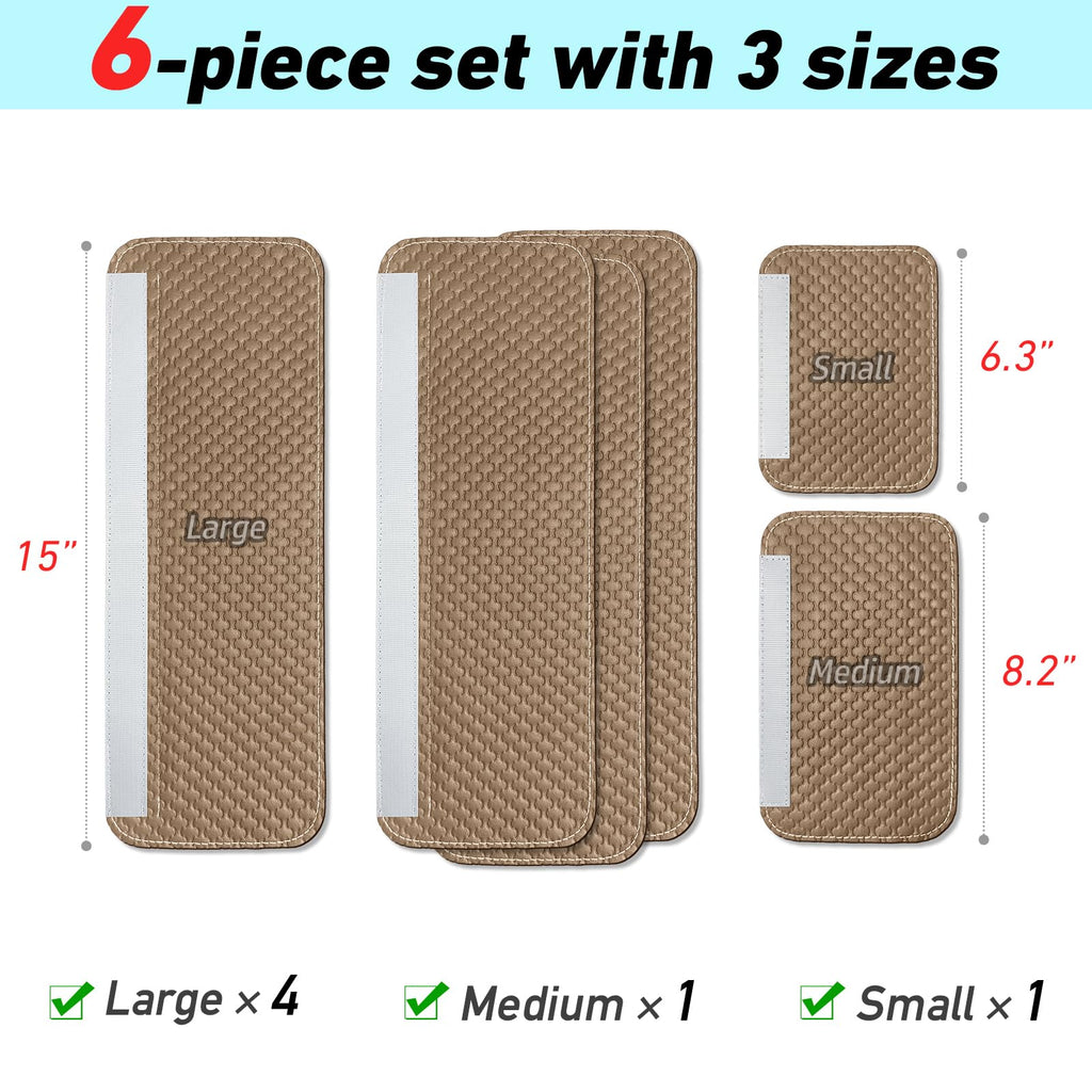 Refrigerator Door Handle Covers, Set of 4, Performance Appliance Handle Covers, Non-Slip Fridge Door Handle Covers, Keep Your Kitchen Clean, Microwave Oven Dishwasher door Handle Protectors(Brown)