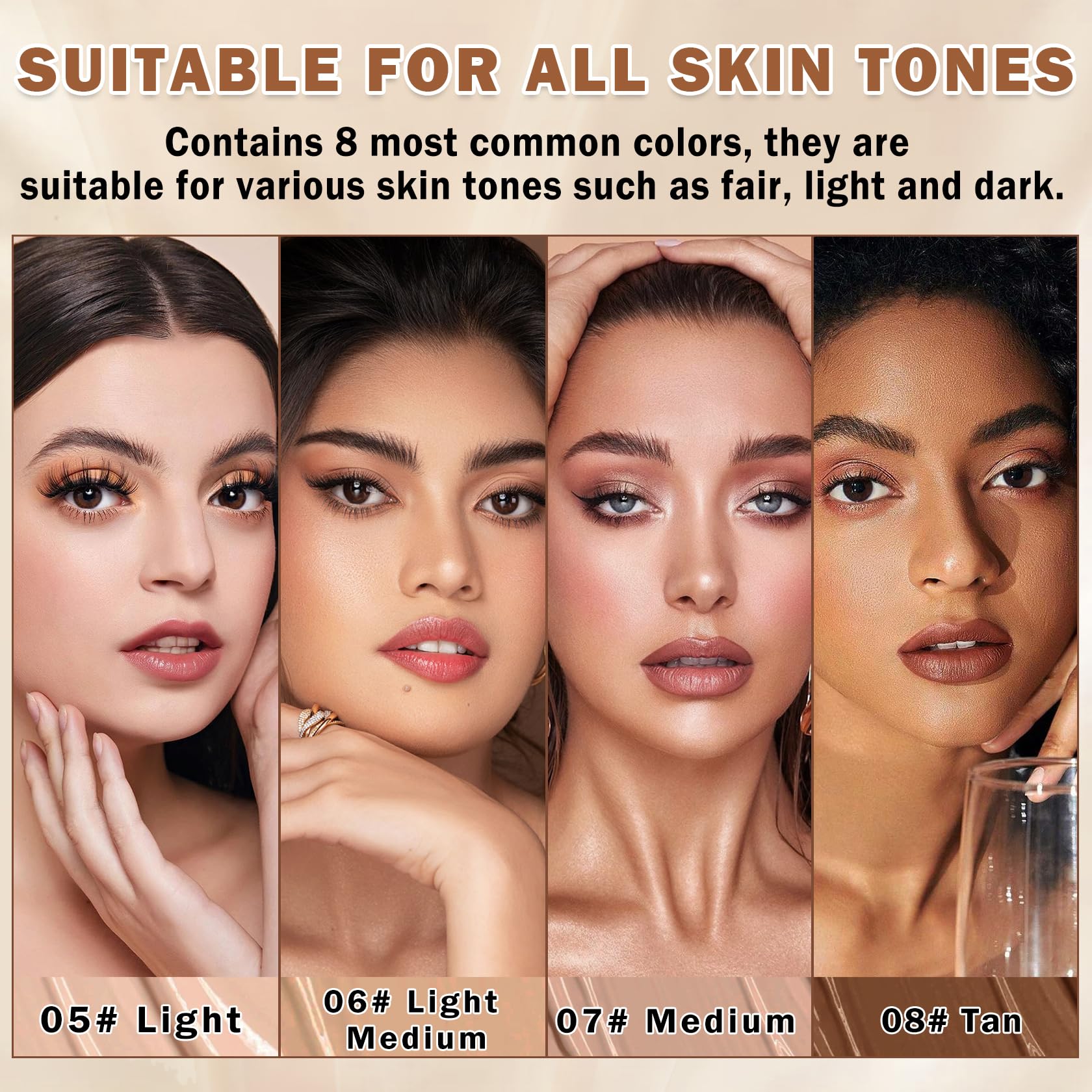 Air Brush Makeup Foundation and Makeup Primer for Face,Hydrates and Moisturizes,Buildable Coverage with Anti-aging Formula for Smooth Radiant Skin (01 Natural/Warm Porcelain)