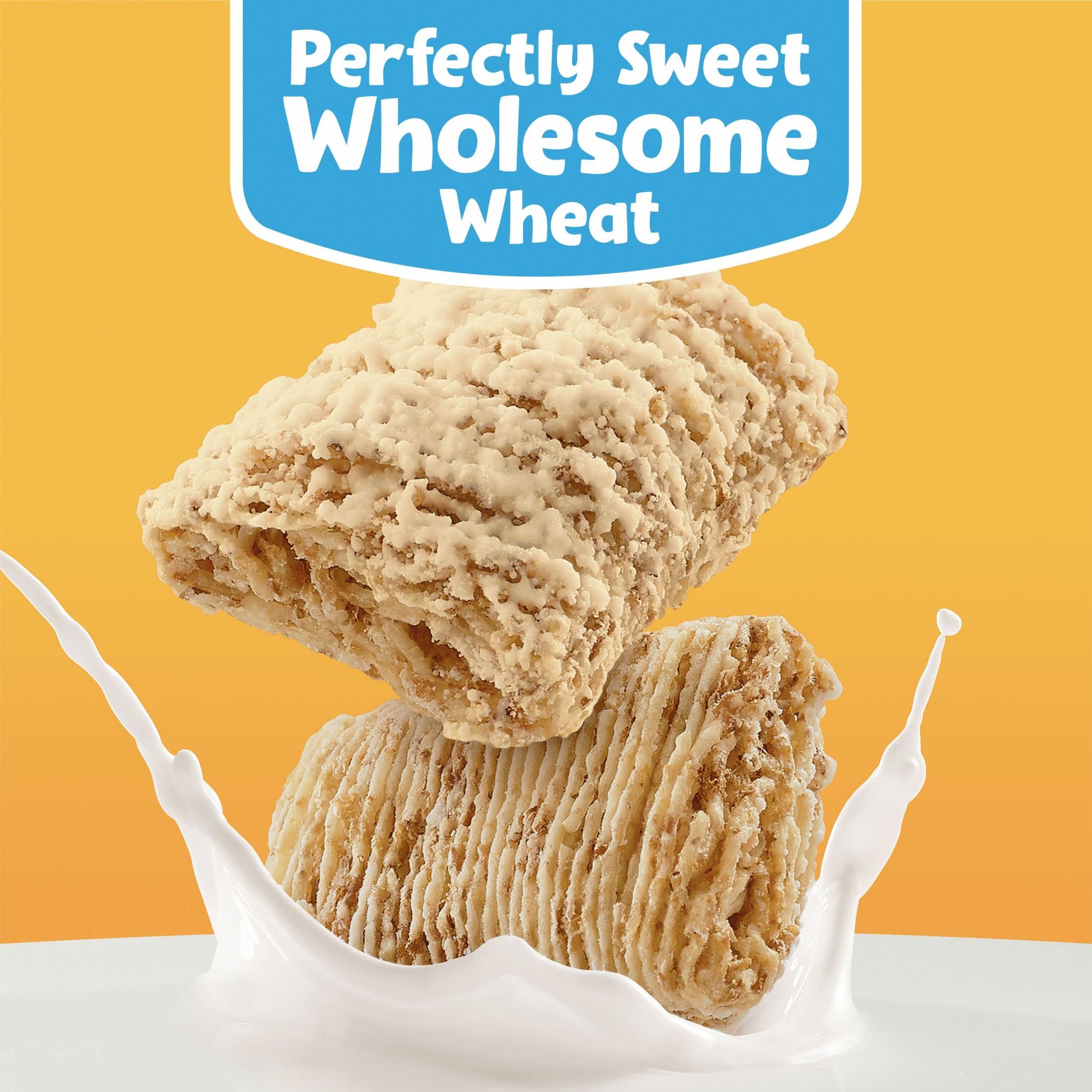 Kellogg's Frosted Mini-Wheats Cold Breakfast Cereal, High-Fiber, Whole Grain, Family Size, Original, 24oz Box (1 Box)