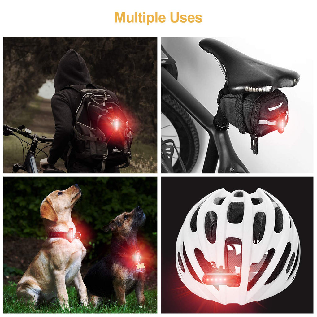 Ascher USB Rechargeable LED Bike Tail Lights 2 Pack, Bright Bicycle Cycling Rear Light, 4 Light Mode Options Safety Bike Light for Adults Kids Men Women Road Mountain(2 USB Cables Included)