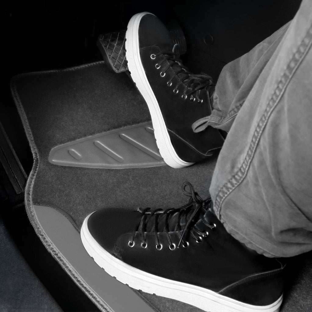 CAR PASS Beige Leather & Waterproof Car Carpet Floor Mats, Universal Car Mats Fit for SUV,Vans,sedans, Trucks,Set of 4pcs Car Carpet with Anti-Slip nibbs Driver Heel Pad (All Beige)