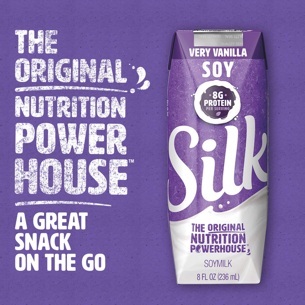 Silk Almond Milk, Vanilla, 8 Ounce (Pack of 12)
