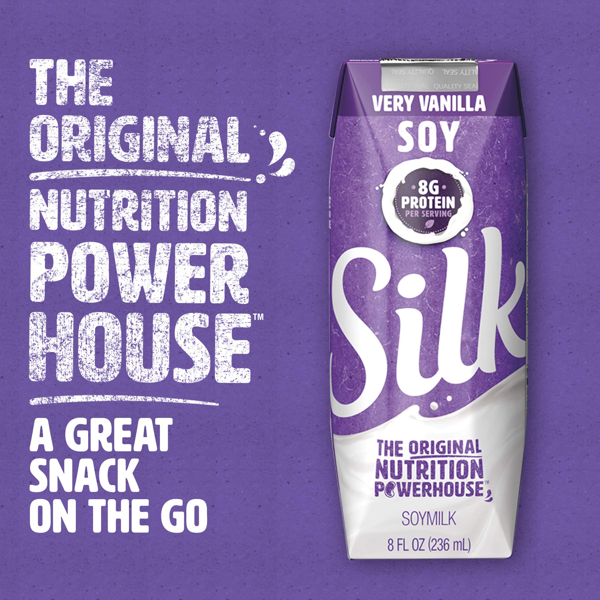 Silk Almond Milk, Vanilla, 8 Ounce (Pack of 12)