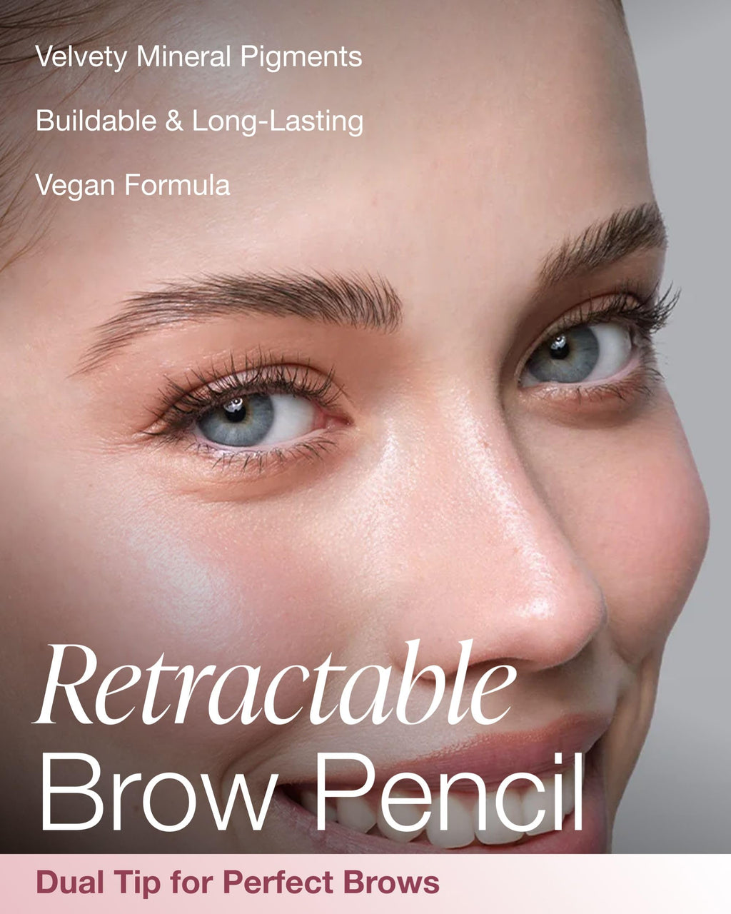 Mineral Fusion Retractable Brow Pencil (Blonde) - TZR 2025 Beauty Heroes Award Winner - Shape & Define Eyebrow with Blending Spoolie Brush - Velvety Smooth, Long-Lasting Color - Vegan Formula