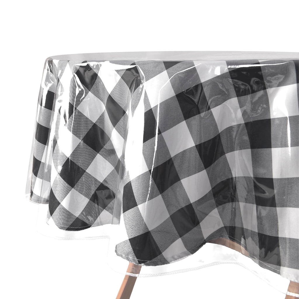 Hiasan Clear Plastic Tablecloth Rectangle - 100% Waterproof Oilproof Stain Resistant Wipeable Transparent Vinyl Table Cloth Protector, 30 x 30 Inch