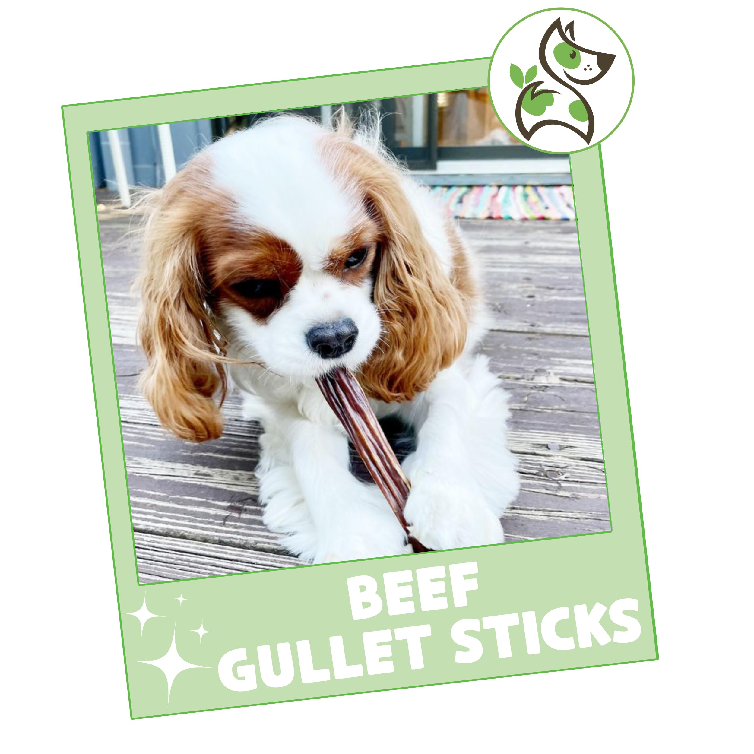 Nature Gnaws Beef Gullet Chews for Small Dogs 4-5" (20 Count) - Natural Beef Jerky Stick Dog Chew Treats - Rawhide Free