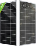 ECO-WORTHY Bifacial 195 Watt 12 Volt 12BB Solar Panel Monocrystalline Double-Sided Power Generation Rigid High-Efficiency PV Module Power Charger for RV,Sunsheds,Canopies,Farms,Home and Off-Grid